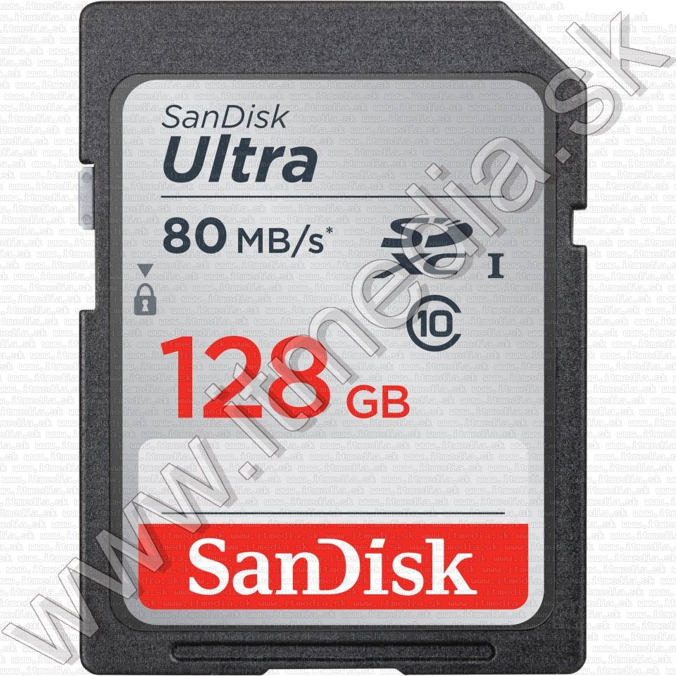 Image of Sandisk SD-XC kártya 128GB UHS-I U1 *Ultra* 80MB/s SDSDUNC-128G-GN6IN (IT13228)