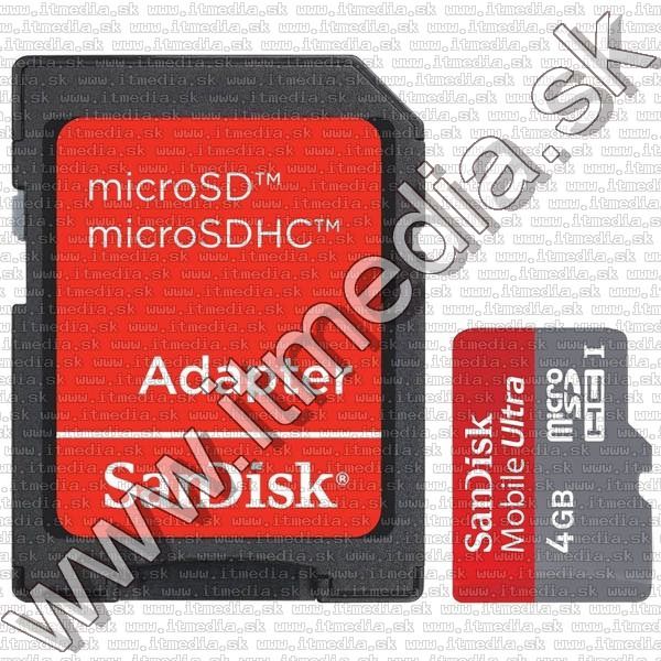 Image of Sandisk microSD-HC card 4GB *Mobile Ultra CLASS6* INFO! (IT7753)
