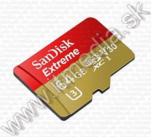 Image of Sandisk microSD-XC kártya 64GB UHS-I U3 V30 *Mobile Extreme CLASS10* 90/60 MB/s + adapter (IT12715)