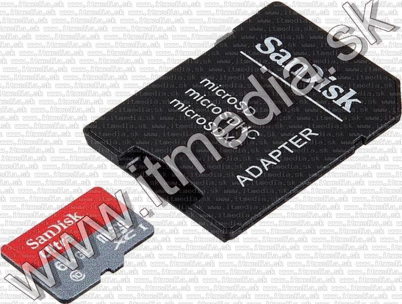 Image of Sandisk microSD-XC kártya 64GB UHS-I U1 A1 *Mobile Ultra* 100MB/s + adapter (IT13472)
