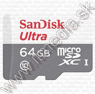 Image of Sandisk microSD-XC kártya 64GB UHS-I U1 *Mobile Ultra Android* 80MB/s (IT13316)