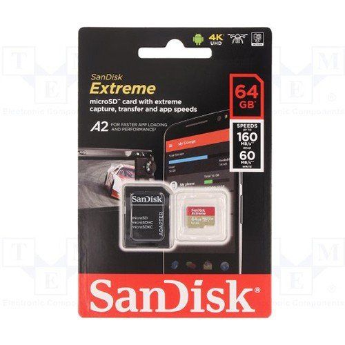 Image of Sandisk microSD-XC kártya 64GB UHS-I U3 V30 A2 [170R80W] +adapter (IT14623)