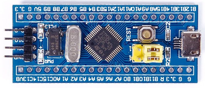 Image of STM32F103C8T6 microUSB ARM 32 Development Board (Arduino) (IT13624)
