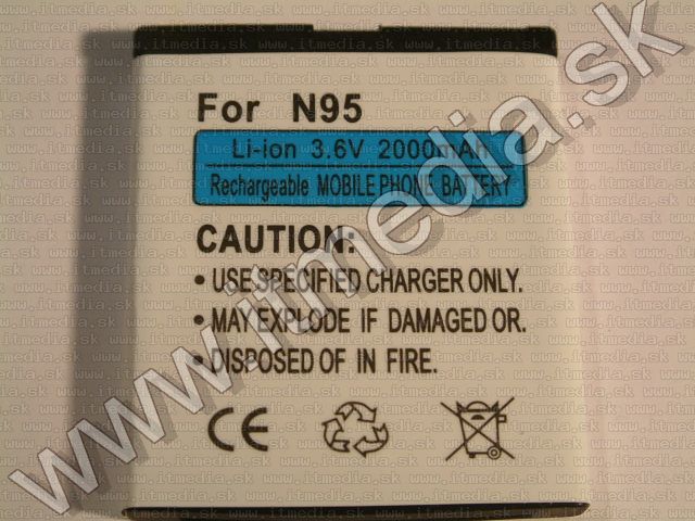 Image of Nokia Mobile (Cellphone) Accu N95 (compatible) (IT1889)