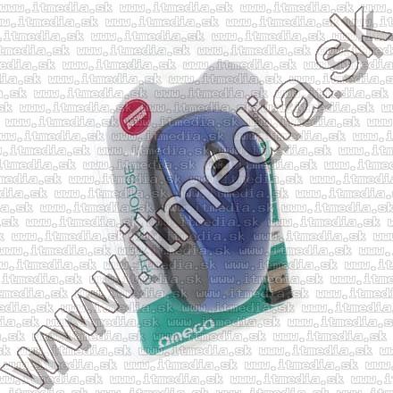 Image of Omega optikai egér Vezeték Nélküli (412WBL) *Kék* 1000dpi (42979) (IT11955)