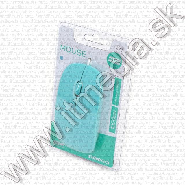 Image of Omega optikai egér USB (OM-414) *Gumírozott Kék* 1000dpi (42590) (IT10816)