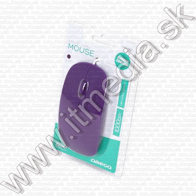 Image of Omega optikai egér USB (OM-414) *Gumírozott Lila* 1000dpi (42591) (IT10818)