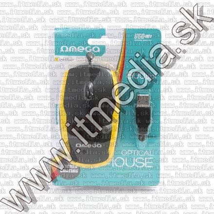 Image of Omega Optical Mouse USB (OM 72) 800dpi *Black-Yellow*(40290) (IT10804)