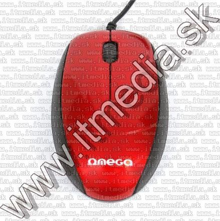 Image of Omega Optical Mouse USB (OM 11V) 800dpi *RED* (41582) (IT10492)