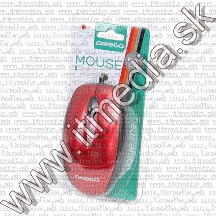 Image of Omega Optical Mouse USB (OM 11V) 800dpi *RED* (41582) (IT10492)