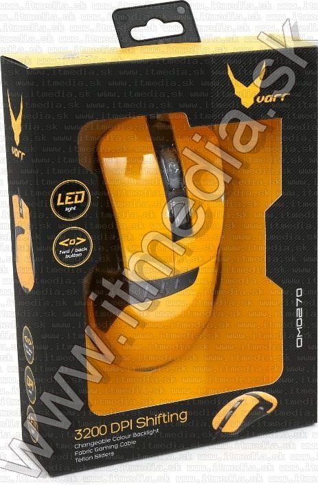 Image of Varr Laser Gaming Mouse USB (OM 270) 3200dpi Yellow (IT12949)