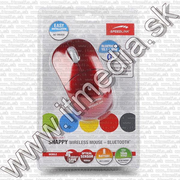 Image of Speedlink SNAPPY Mouse Wireless *BLUETOOTH* *RED* (IT7923)