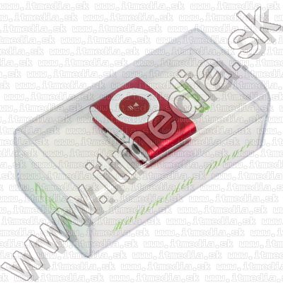 Image of Fém mini MP3 lejátszó *microSD* Piros (IT7765)