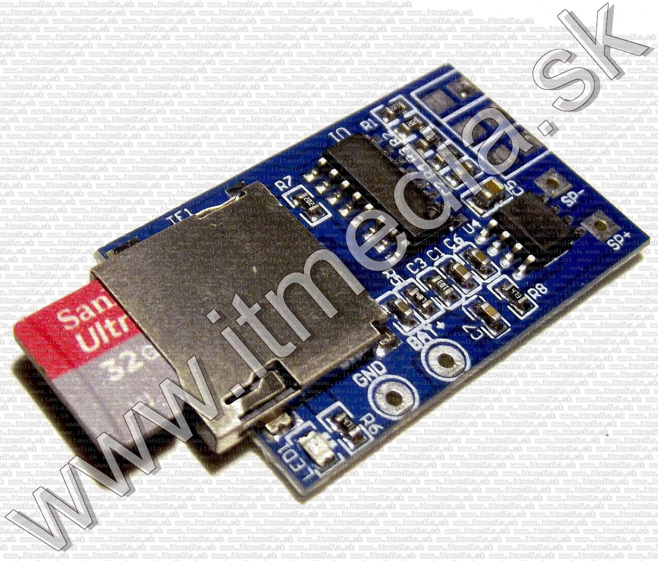 Image of DIY MP3 decoder board microSD 5V 2W MONO (IT12169)