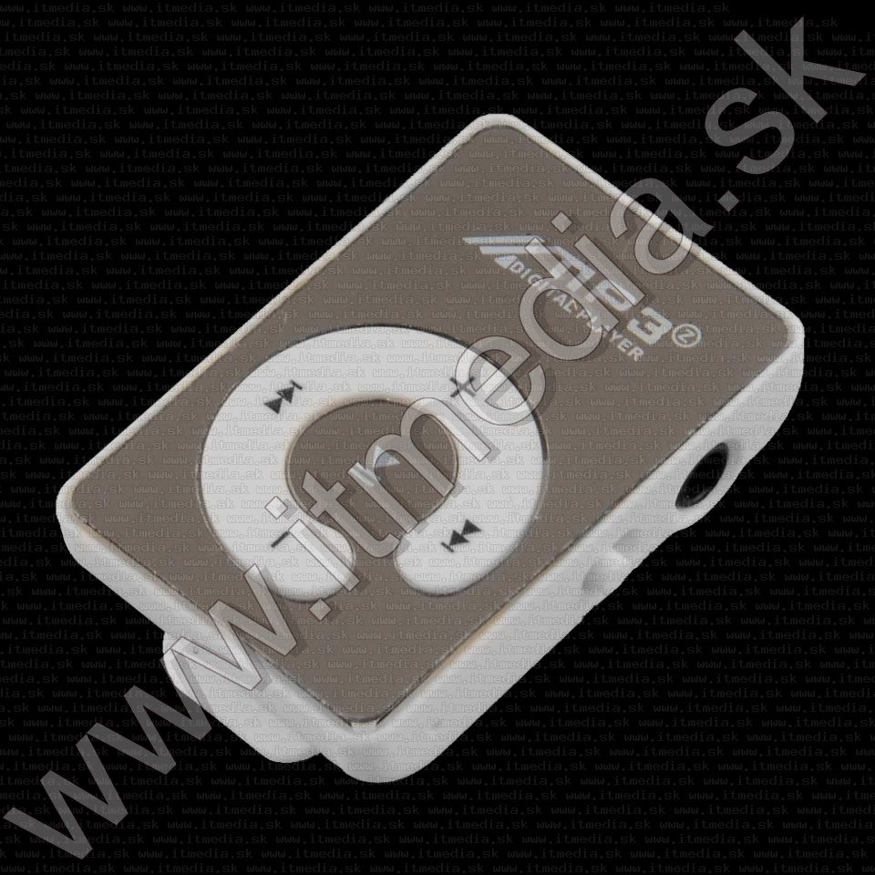 Image of Plastic mini MP3 Player *microSD* *White* *BULK* (IT11913)