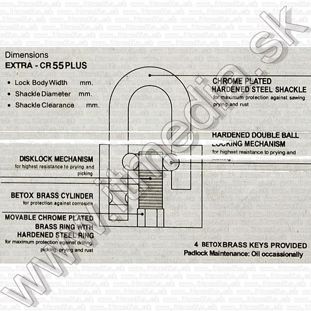 Image of Betox Padlock 30mm (IT8092)