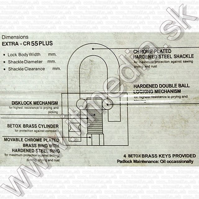 Image of Betox Padlock 40mm (IT8093)