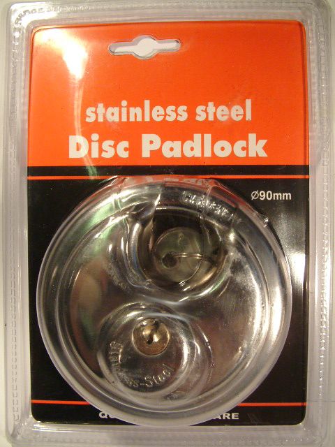 Image of Stainless Steel DISC Padlock 90mm (IT2266)