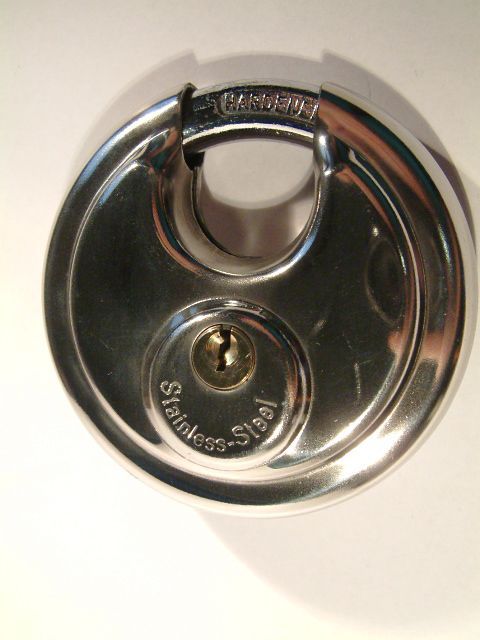 Image of Stainless Steel DISC Padlock 90mm (IT2266)
