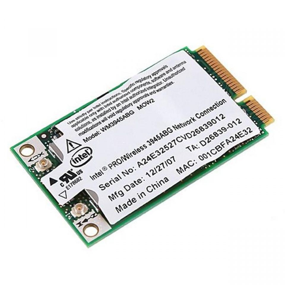 Image of Intel mPCIe WLAN 802.11a/b/g Full Size Card WM3945ABG Refurbished INFO! (IT14188)