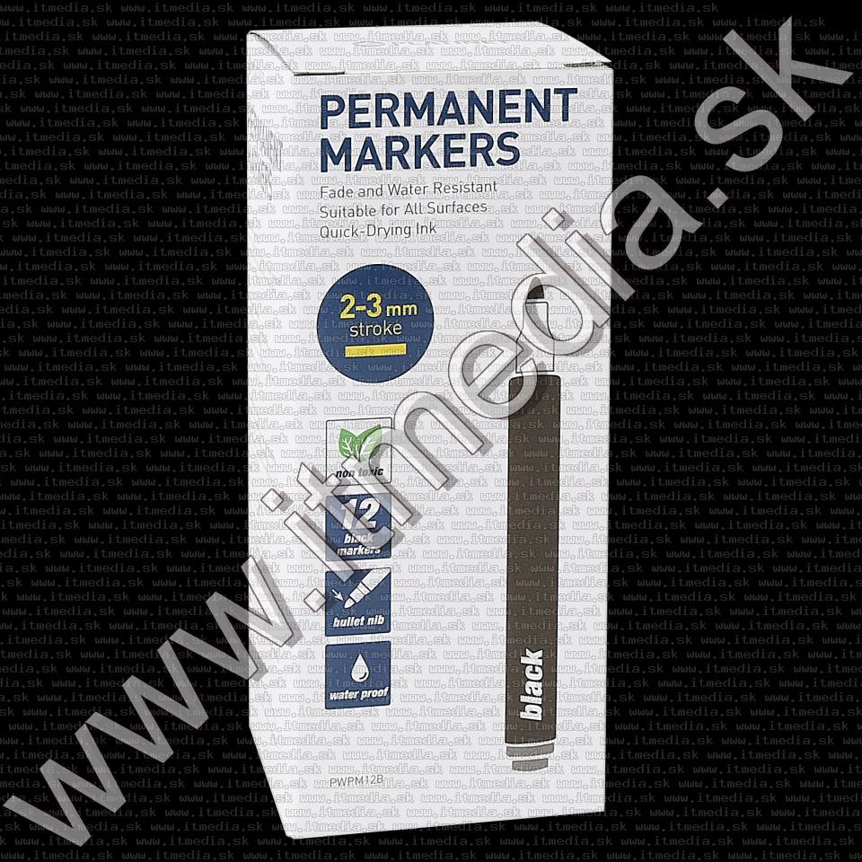 Image of Platinet Jelölőfilc (nem törölhető) Fekete (IT11798)