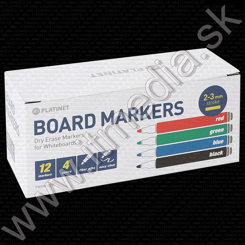 Image of Platinet Táblafilc (letörölhető)  4szín 12db (IT11804)