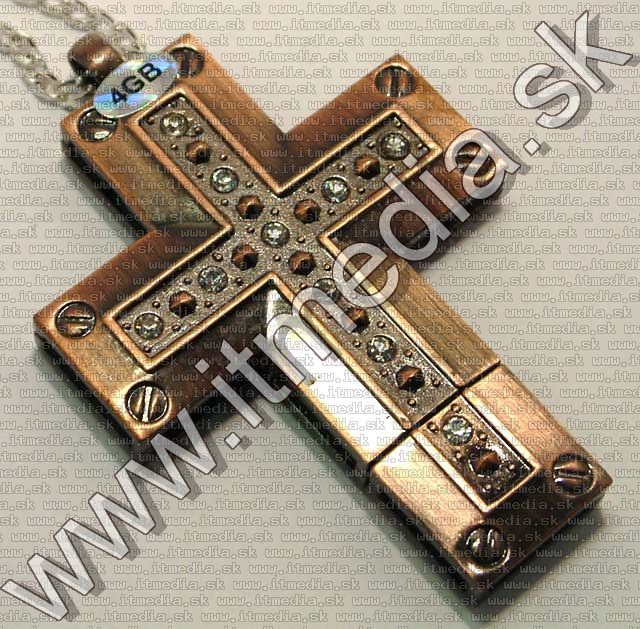 Image of Metal Cross PenDrive 4GB *Bronze* (IT4335)