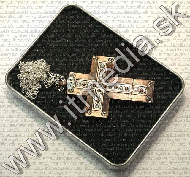 Image of Metal Cross PenDrive 4GB *Bronze* (IT4335)