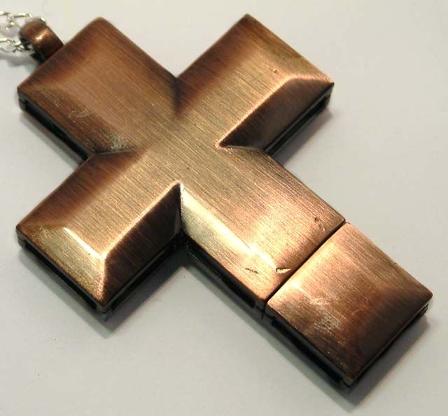 Image of Metal Cross PenDrive 4GB *Bronze* (IT4335)