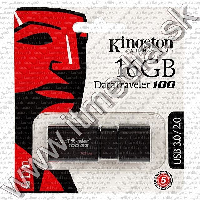Image of Kingston USB 3.0 pendrive 16GB *DT 100 G3* (100/10 MBps) (IT8865)