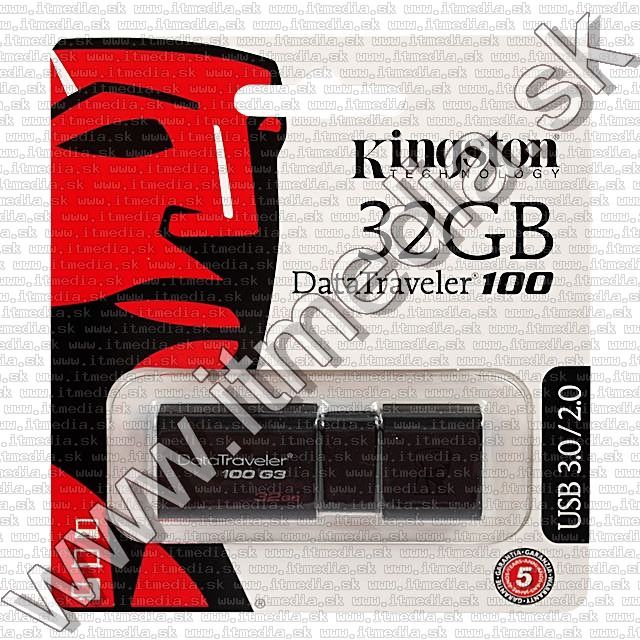 Image of Kingston USB 3.0 pendrive 32GB *DT 100 G3* (100/10 MBps) EOL !!! (IT8866)