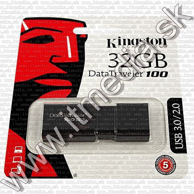 Image of Kingston USB 3.0 pendrive 32GB *DT 100 G3* (100/10 MBps) EOL !!! (IT8866)