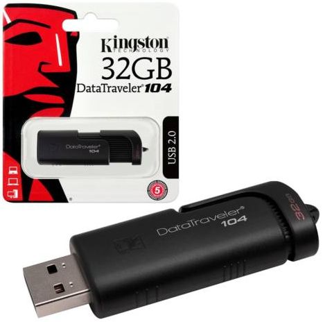 Image of Kingston USB 2.0 pendrive 32GB *DT 104* (IT13870)