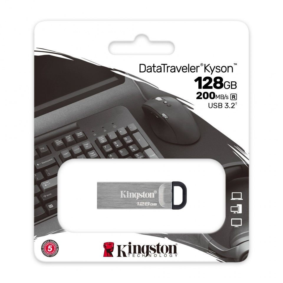 Image of Kingston USB 3.2 pendrive 128GB *KYSON* [200R60W] (IT14719)
