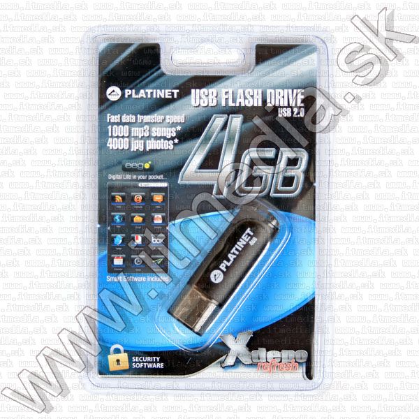 Image of Platinet USB pendrive 4GB X-depo (40942) (IT8745)