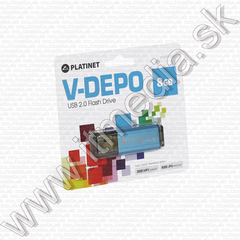 Image of Platinet USB pendrive 8GB V-Depo blue (42107) (IT13188)