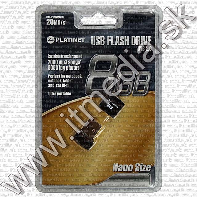 Image of Platinet USB pendrive 8GB NANO (41329) (IT7642)
