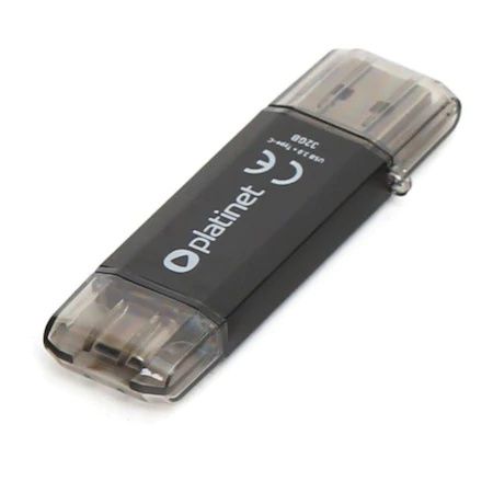 Image of Platinet USB 3.0 pendrive C-DEPO 32GB + USB-C *Black* (OTG) (45451) [60R25W] (IT14615)