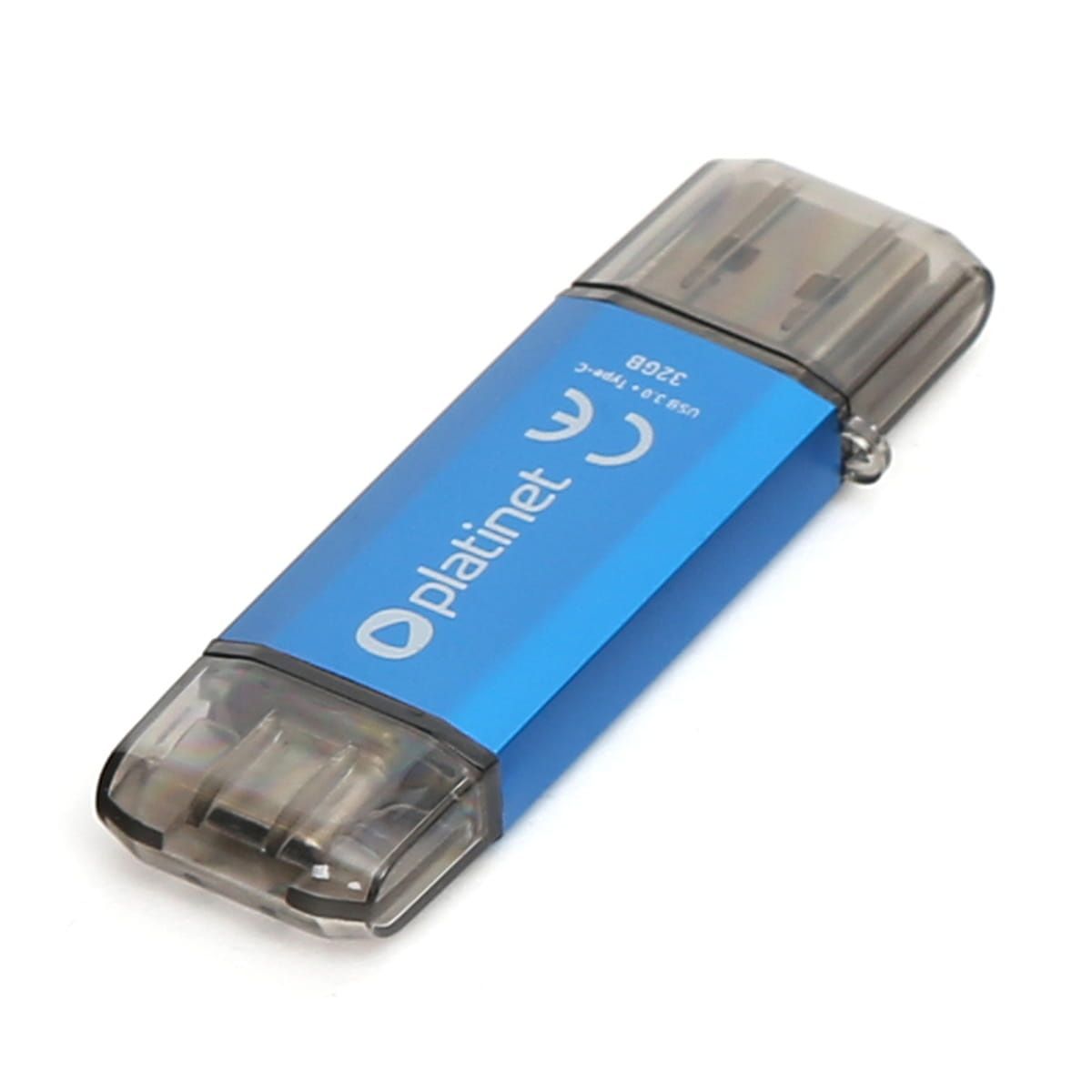 Image of Platinet USB 3.0 pendrive C-DEPO 32GB + USB-C *Blue* (OTG) (45452) [60R25W] (IT14616)