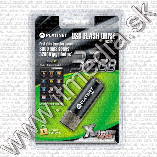 Image of Platinet USB pendrive 32GB X-Depo *Black* (40621) [24R8W] (IT7921)