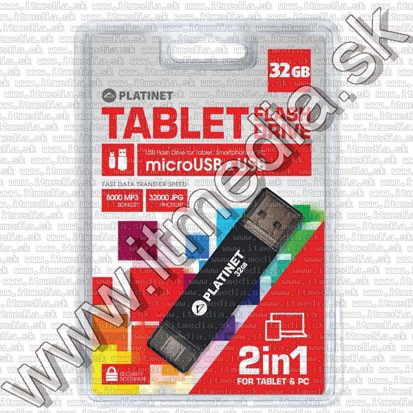 Platinet USB pendrive 32GB TX-DEPO + microUSB (OTG) (41673) (IT11284) Image of Platinet USB pendrive 32GB TX-DEPO + microUSB (OTG) (41673) (IT11284)