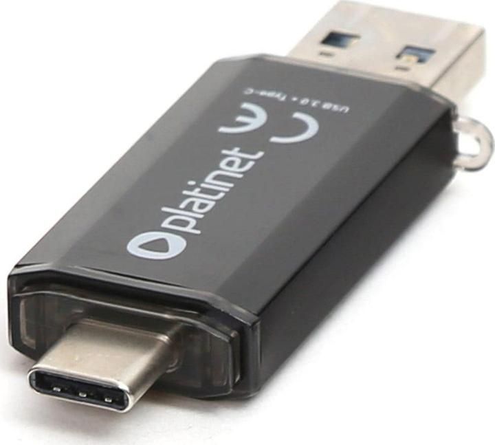 Image of Platinet USB 3.0 pendrive C-DEPO 64GB + USB-C *Black* (OTG) (45604) [60R25W] (IT14809)