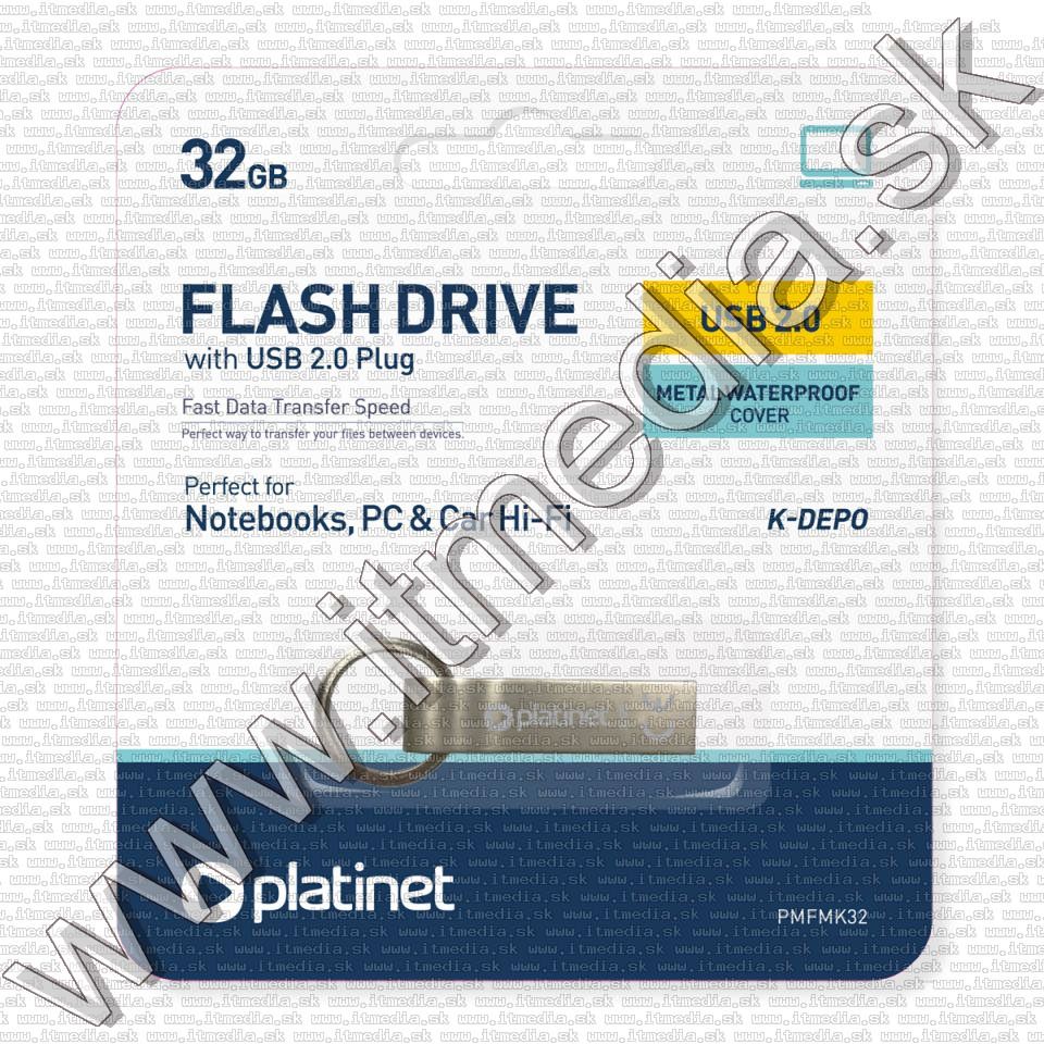 Platinet USB pendrive 32GB K-Depo (44850) *METAL* (18/9MBps) (IT14053) Image of Platinet USB pendrive 32GB K-Depo (44850) *METAL* (18/9MBps) (IT14053)