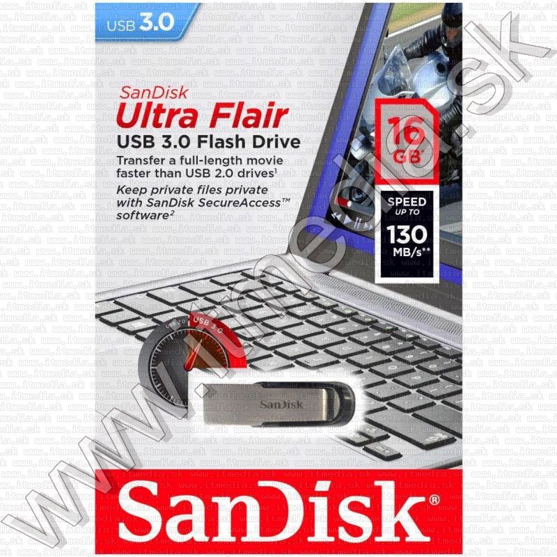 Image of Sandisk USB 3.0 pendrive 16GB *Cruzer Ultra Flair* [130R] (IT11856)