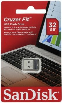 Image of Sandisk USB pendrive 32GB *Cruzer Fit* *NANO* (IT9911)