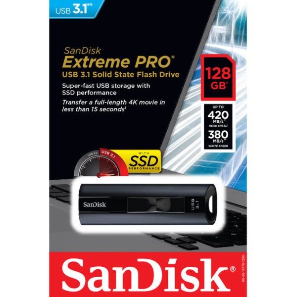 Image of Sandisk USB 3.1 pendrive 128GB *Cruzer Extreme PRO* [420R/380W] (IT13132)