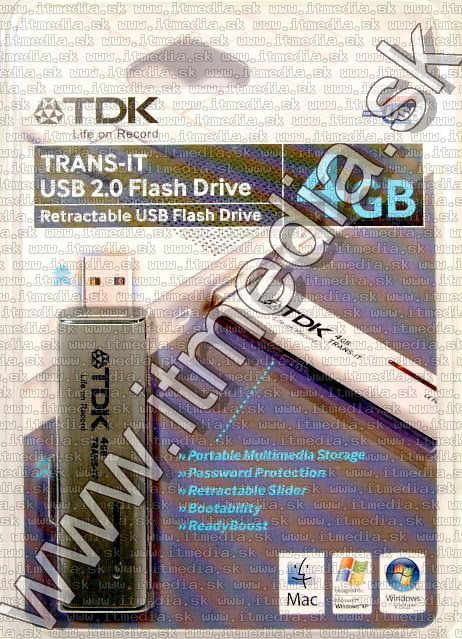 Image of TDK USB 2.0 Pendrive 4GB (IT2676)