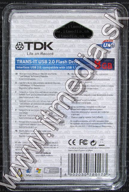 Image of TDK USB 2.0 Pendrive 8GB (IT1335)