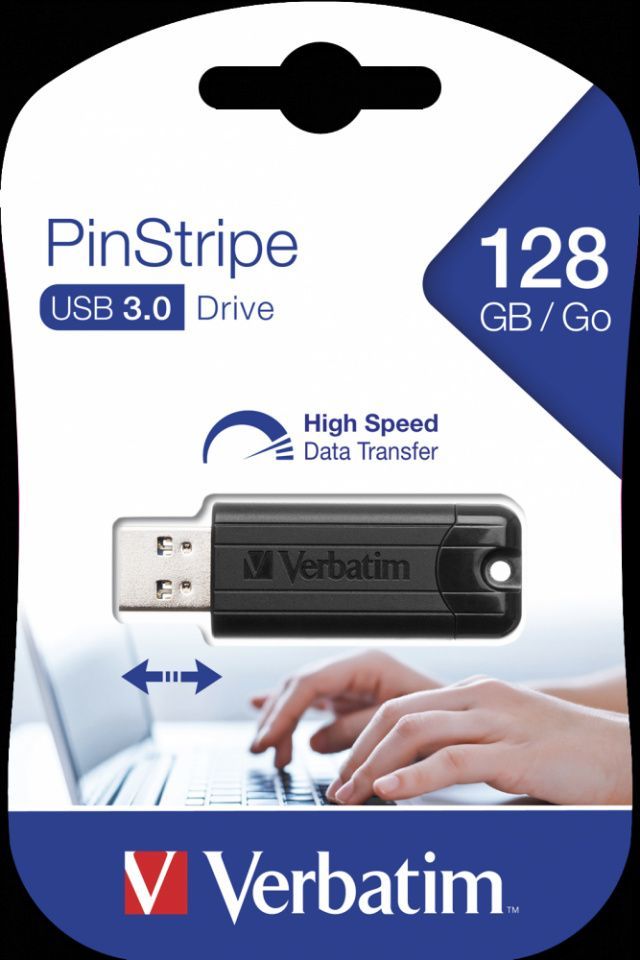 Verbatim 128GB USB 3.0 Pendrive PinStripe (49319) (IT14437) Image of Verbatim 128GB USB 3.0 Pendrive PinStripe (49319) (IT14437)