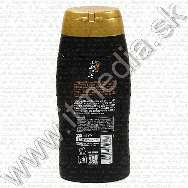 Image of Malizia UOMO tusolókrém és sampon 250 ml *Gold* (IT4044)